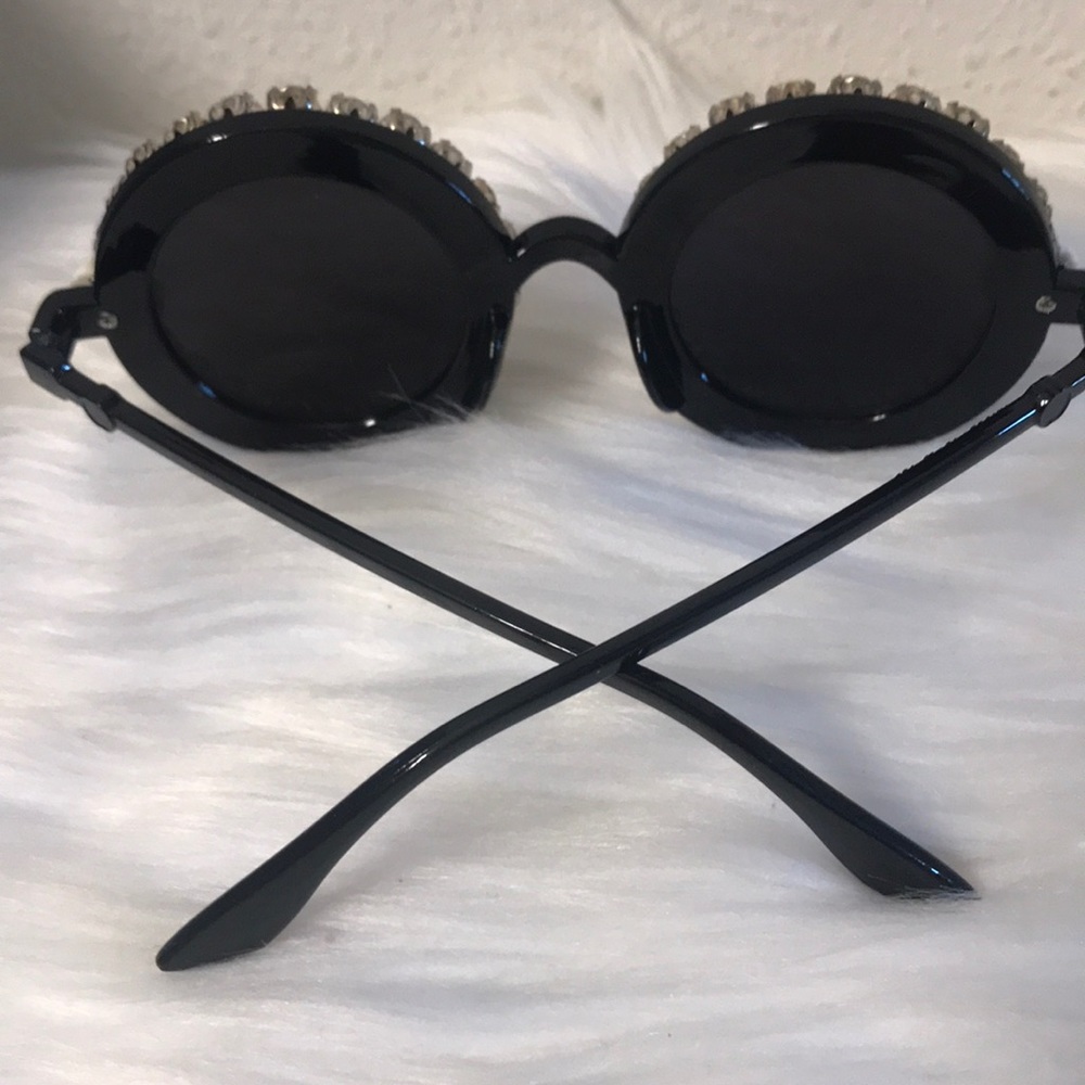 Rhinestone Round Sunglasses - Picture 2 of 2
